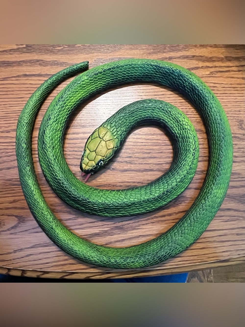 Vintage Rubber Green Snake - 1960s